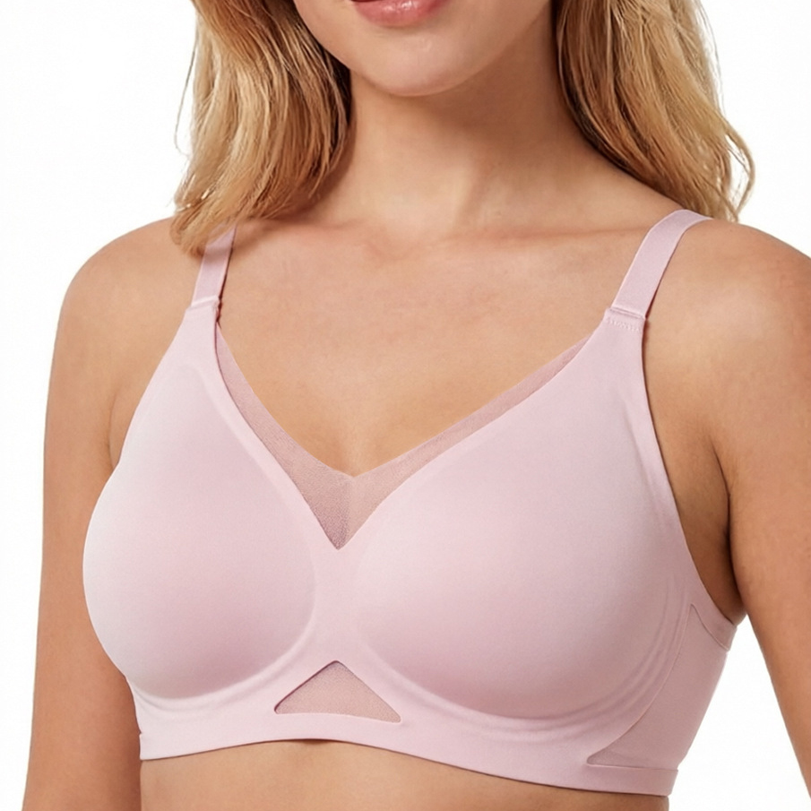 Women's Seamless Wire-Free Bra - Sheer Mesh Bra ulasan dan harga